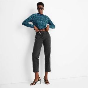 Future Collective with Kahlana Barfield Brown black overlap waist jeans